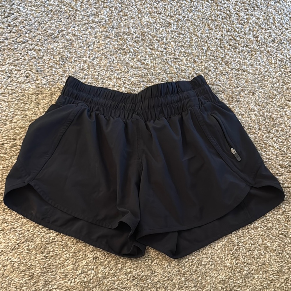 Lululemon Athletica Black Athletic Shorts Moisture-Wicking